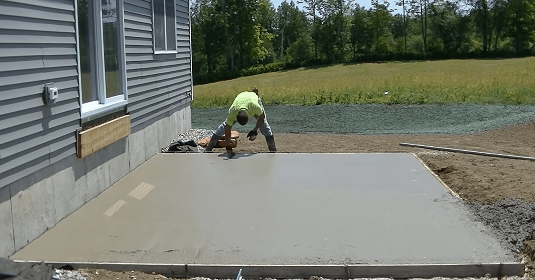 Concrete slab for patio